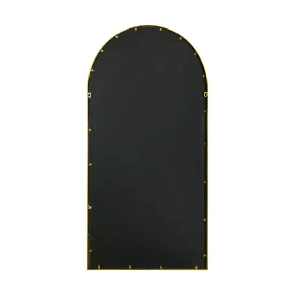 Arched Full Length Wall Mirror - Gold, Metal