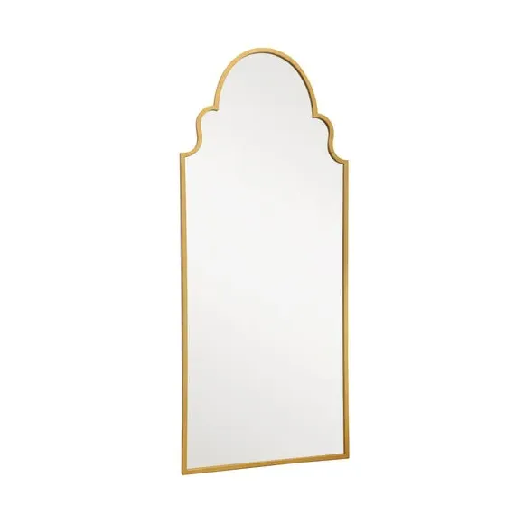 Arched Full Length Wall Mirror - Gold, Metal