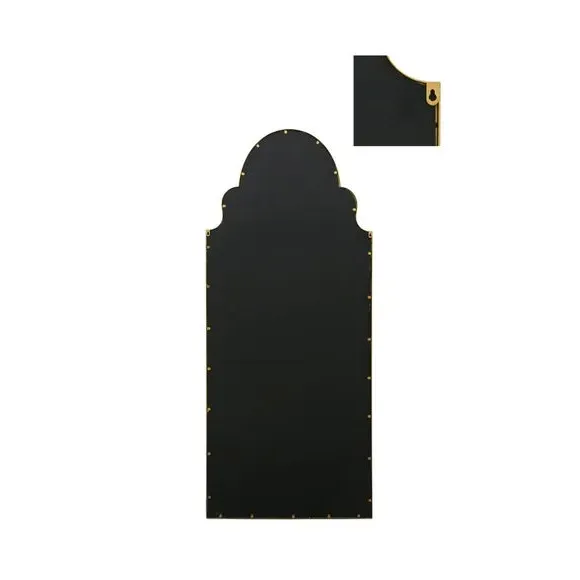 Arched Full Length Wall Mirror - Gold, Metal