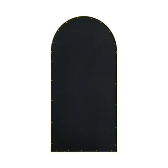 Arched Full Length Wall Mirror - Gold, Metal