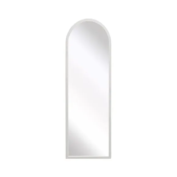 Arched Full Length Wall Mirror - White, Metal