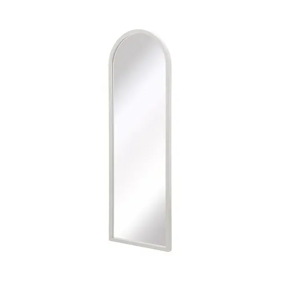 Arched Full Length Wall Mirror - White, Metal