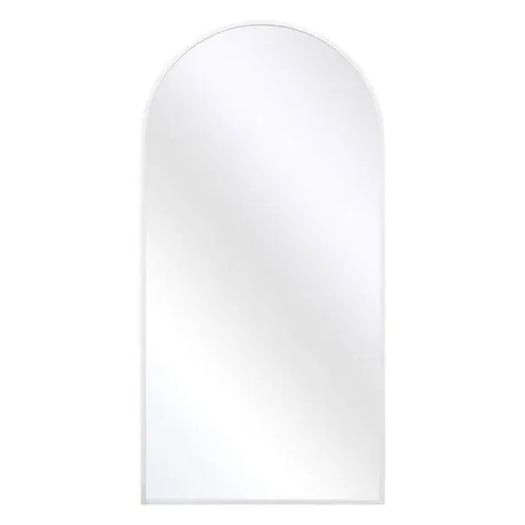 Arched Full Length Wall Mirror - White, Metal