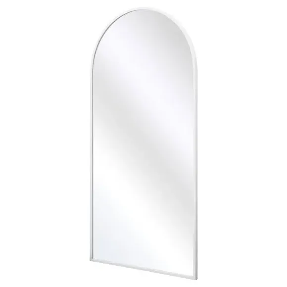 Arched Full Length Wall Mirror - White, Metal