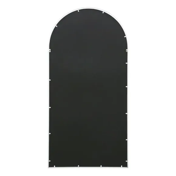 Arched Full Length Wall Mirror - White, Metal