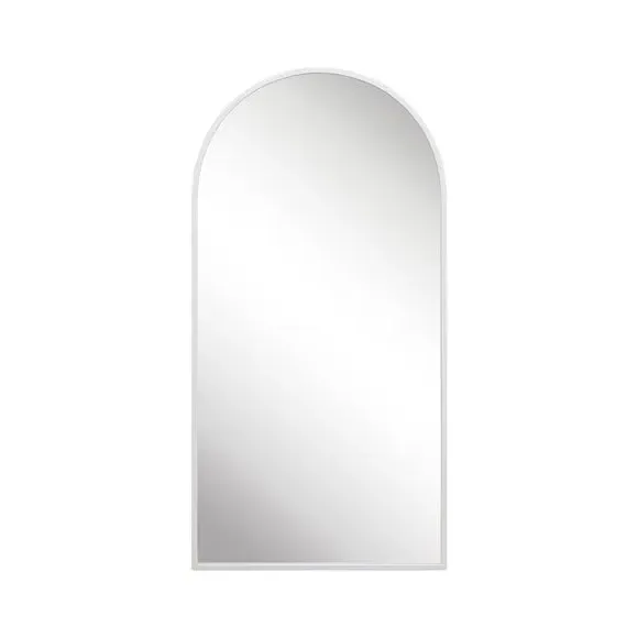 Arched Full Length Wall Mirror - White, Metal
