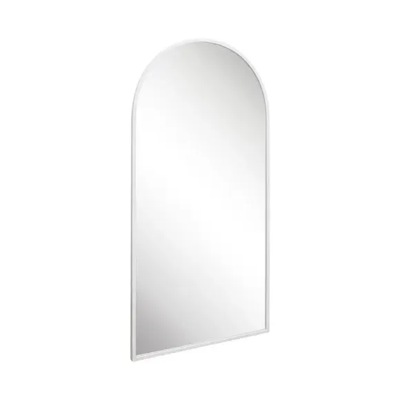 Arched Full Length Wall Mirror - White, Metal