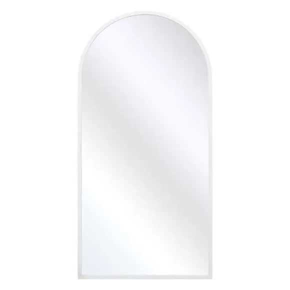 Arched Full Length Wall Mirror - White, Metal