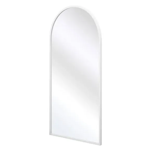 Arched Full Length Wall Mirror - White, Metal