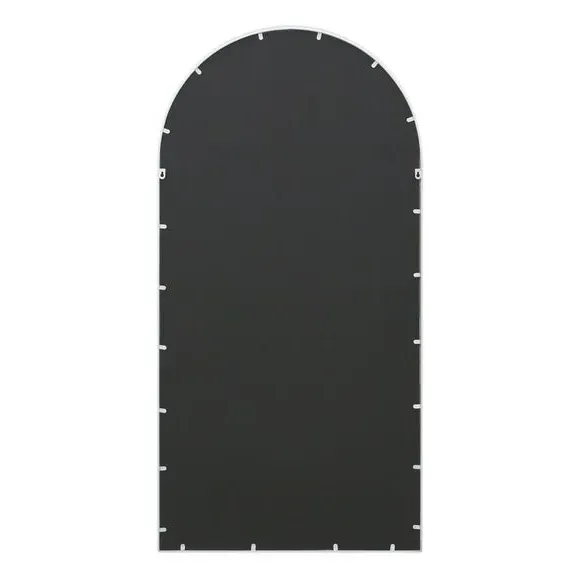 Arched Full Length Wall Mirror - White, Metal