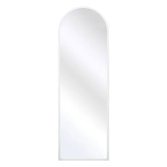 Arched Full Length Wall Mirror - White, Metal