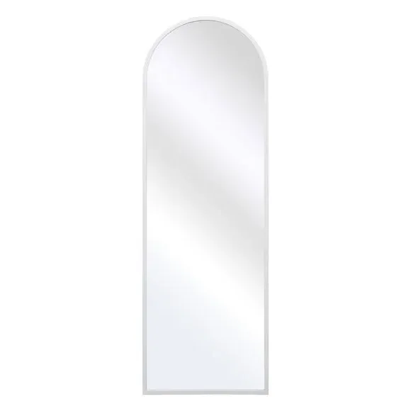 Arched Full Length Wall Mirror - White, Metal