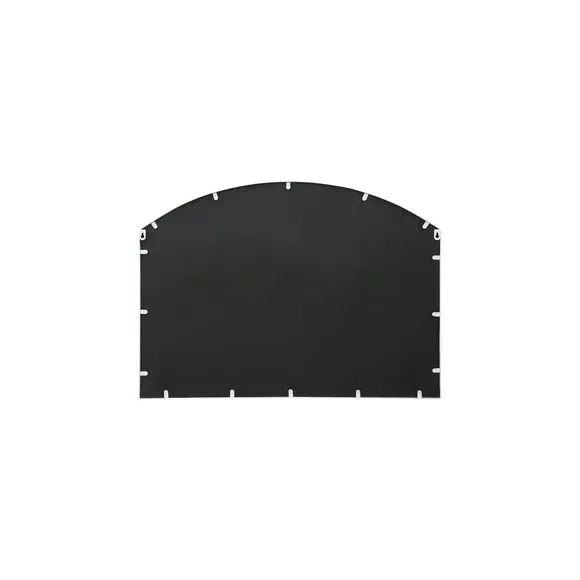 Arched Overmantel Wall Mirror - White, Metal