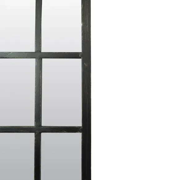 Arched Wall Mirror - Black, Metal Frame