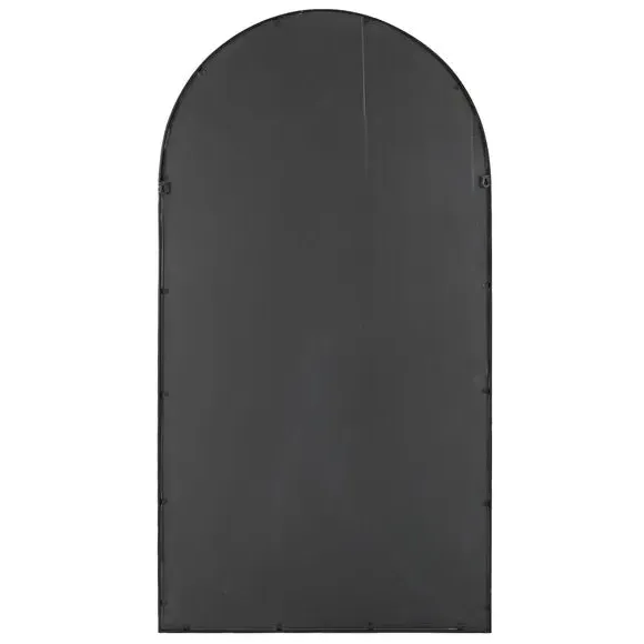 Arched Wall Mirror - Black, Metal Frame