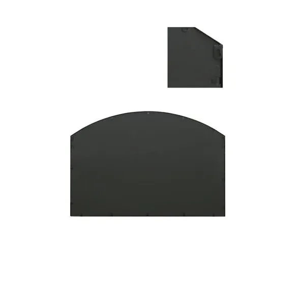 Arched Wall Mirror Indoor Outdoor - Black, Metal