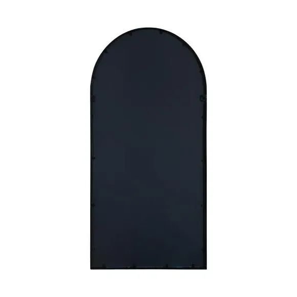 Arched Wall Mirror Indoor Outdoor - Black, Metal