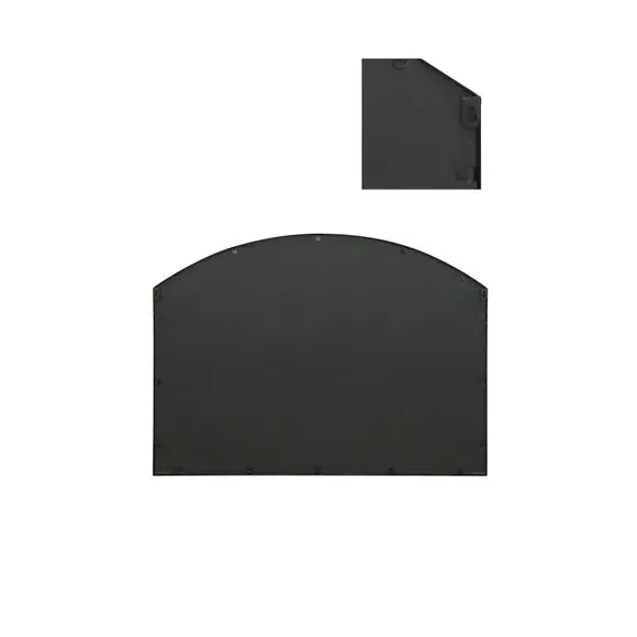 Arched Wall Mirror Indoor Outdoor - Black, Metal
