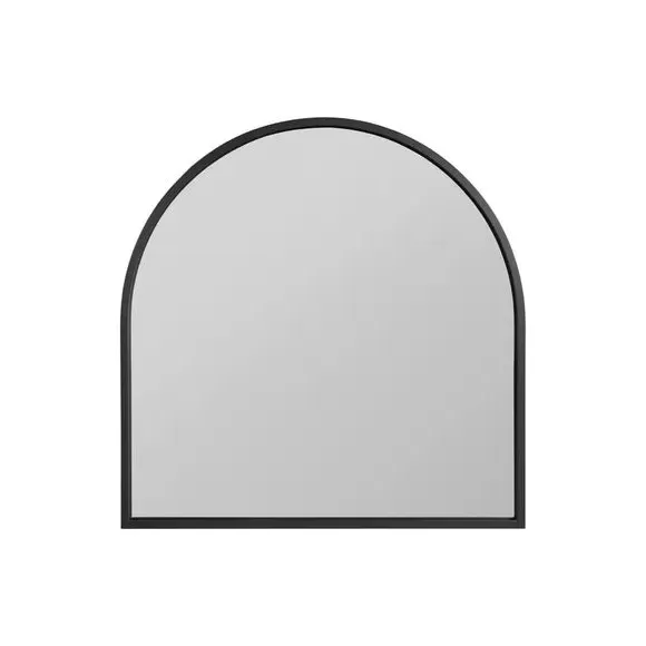 Arched Wall Mirror Indoor Outdoor - Black, Metal