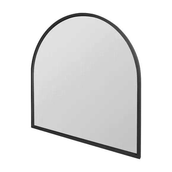 Arched Wall Mirror Indoor Outdoor - Black, Metal