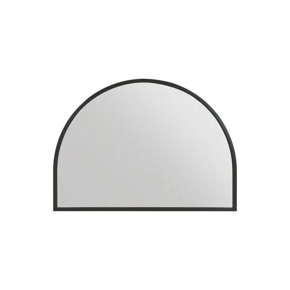 Arched Wall Mirror Indoor Outdoor - Black, Metal