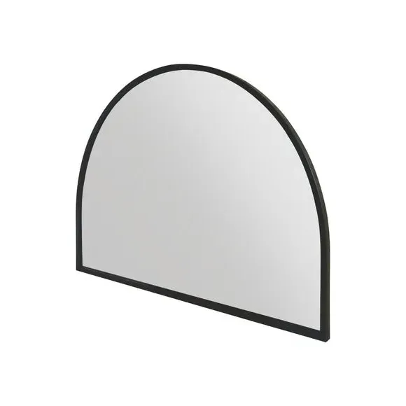 Arched Wall Mirror Indoor Outdoor - Black, Metal