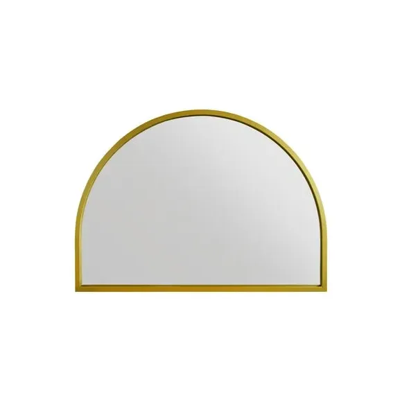 Arched Wall Mirror Indoor Outdoor - Gold, Metal