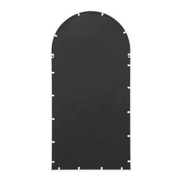 Arched Wall Mirror Indoor Outdoor - White, Metal