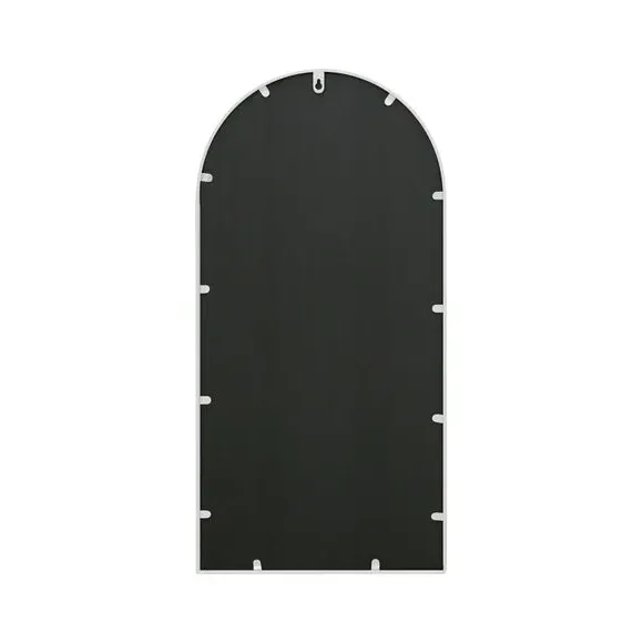 Arched Wall Mirror Indoor Outdoor - White, Metal