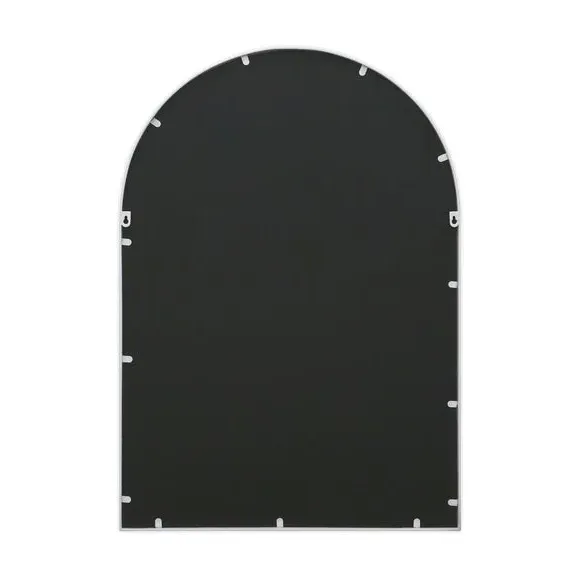 Arched Wall Mirror Indoor Outdoor - White, Metal
