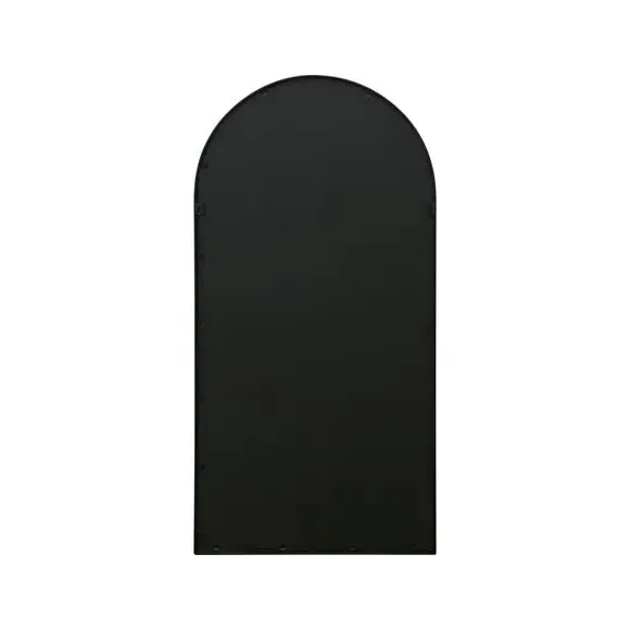 Arched Wall Mirror with Bee Decals - Black, Metal