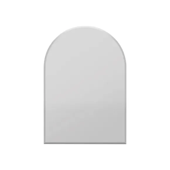 Arched Wall Mirror with Bevelled Edge - Black