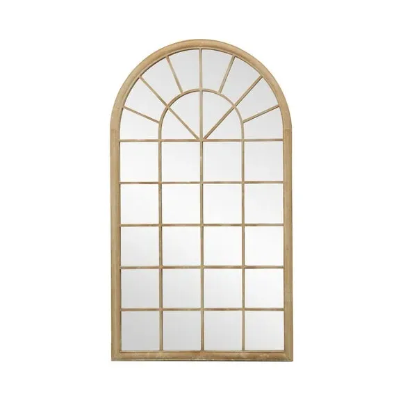 Extra Large Arched Wall Mirror - Natural, Metal