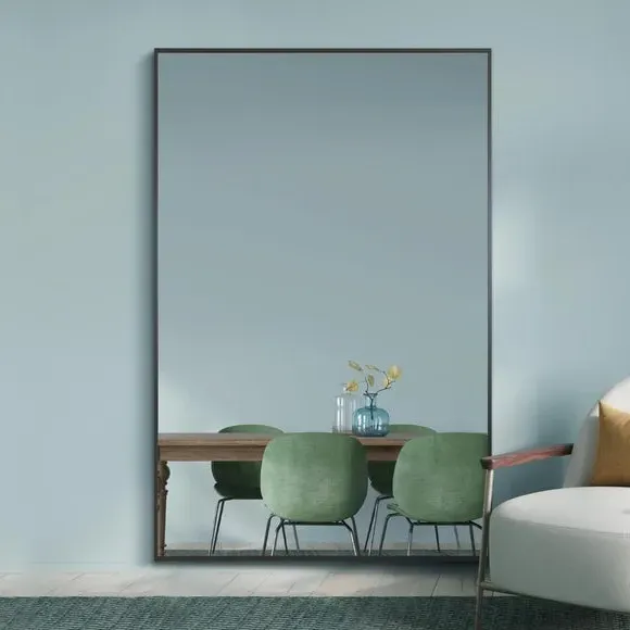 Full Length Wall Mirror - Black, Aluminium