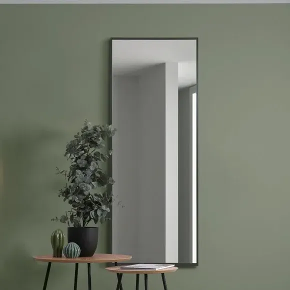 Full Length Wall Mirror - Black, Aluminium