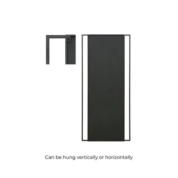 Full Length Wall Mirror - Black, Metal