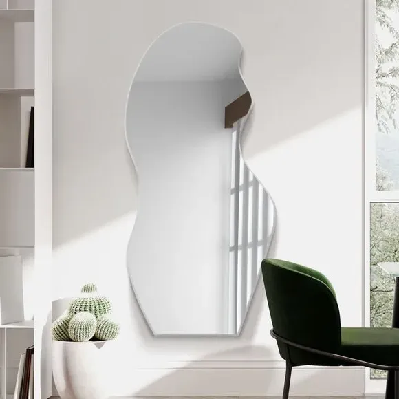 Full Length Wall Mirror - Clear, Frameless image