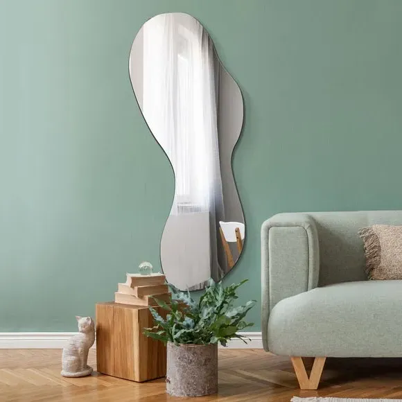 Full Length Wall Mirror - Clear, Frameless