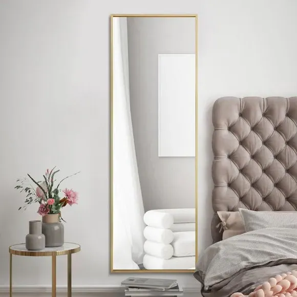 Full Length Wall Mirror - Gold, Aluminium