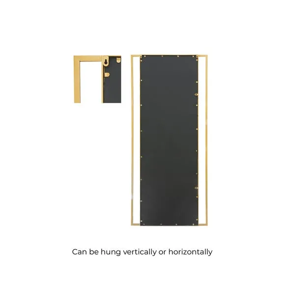 Full Length Wall Mirror - Gold, Metal