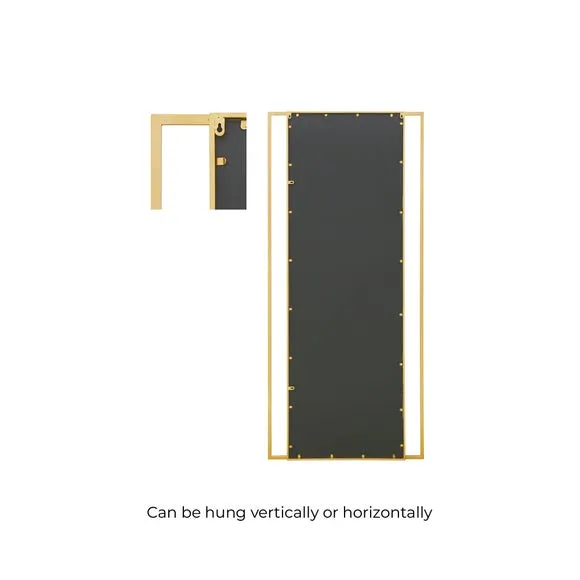 Full Length Wall Mirror - Gold, Metal