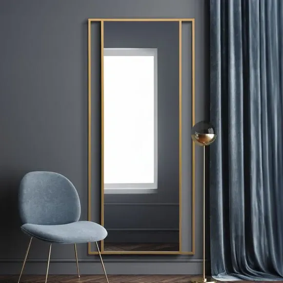 Full Length Wall Mirror - Gold, Metal