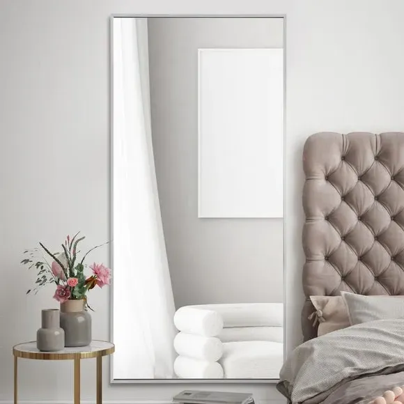 Full Length Wall Mirror - Silver, Aluminium