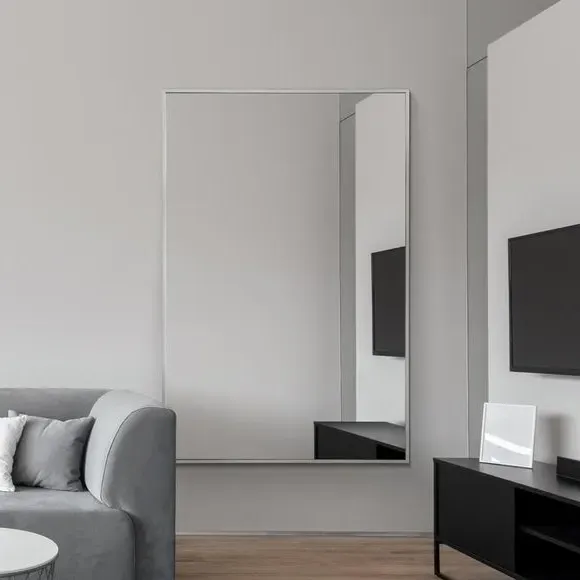 Full Length Wall Mirror - Silver, Aluminium