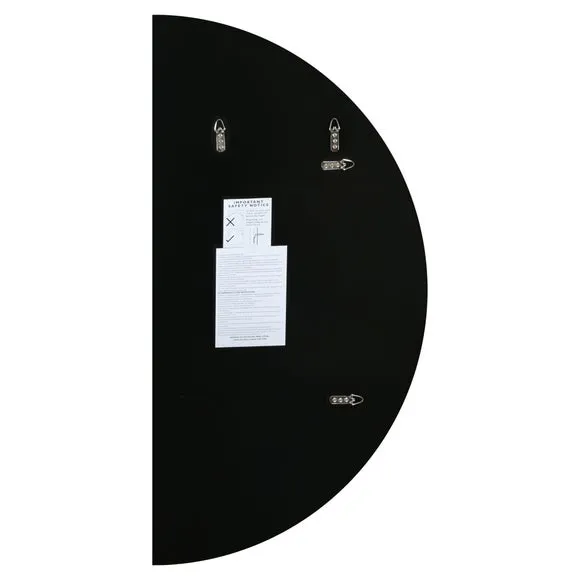 Half Circle Wall Mirror - Silver