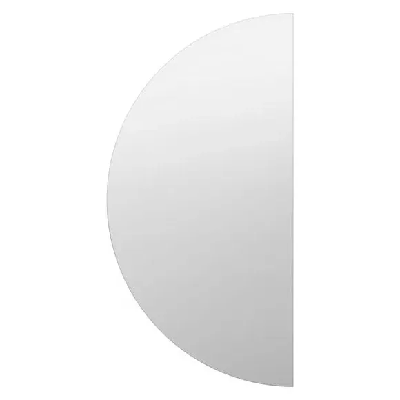 Half Circle Wall Mirror - Silver