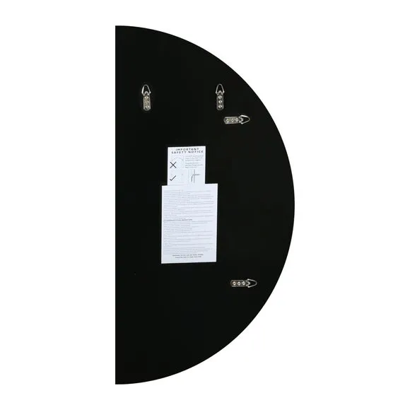 Half Circle Wall Mirror - Silver