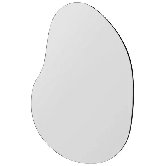 Irregular Pebble Wall Mirror - Black, Frameless
