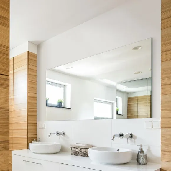Large Rectangle Wall Mirror - Clear Glass image