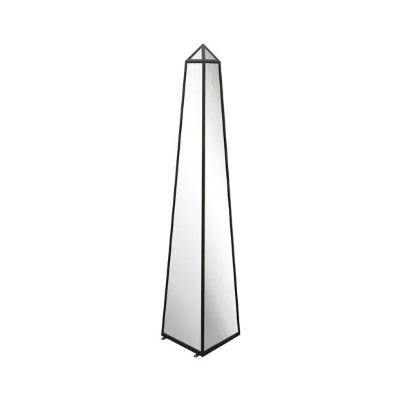 Obelisk Mirrored Ornament Indoor Outdoor - Black